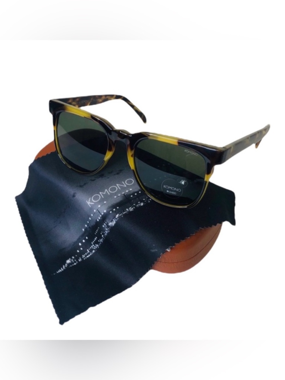 KOMONO Riviera Green Tortoise Sunglasses NEW brown - Picture 13 of 14